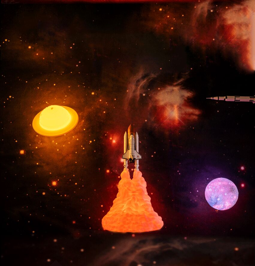 Space Shuttle Take Off Lamp